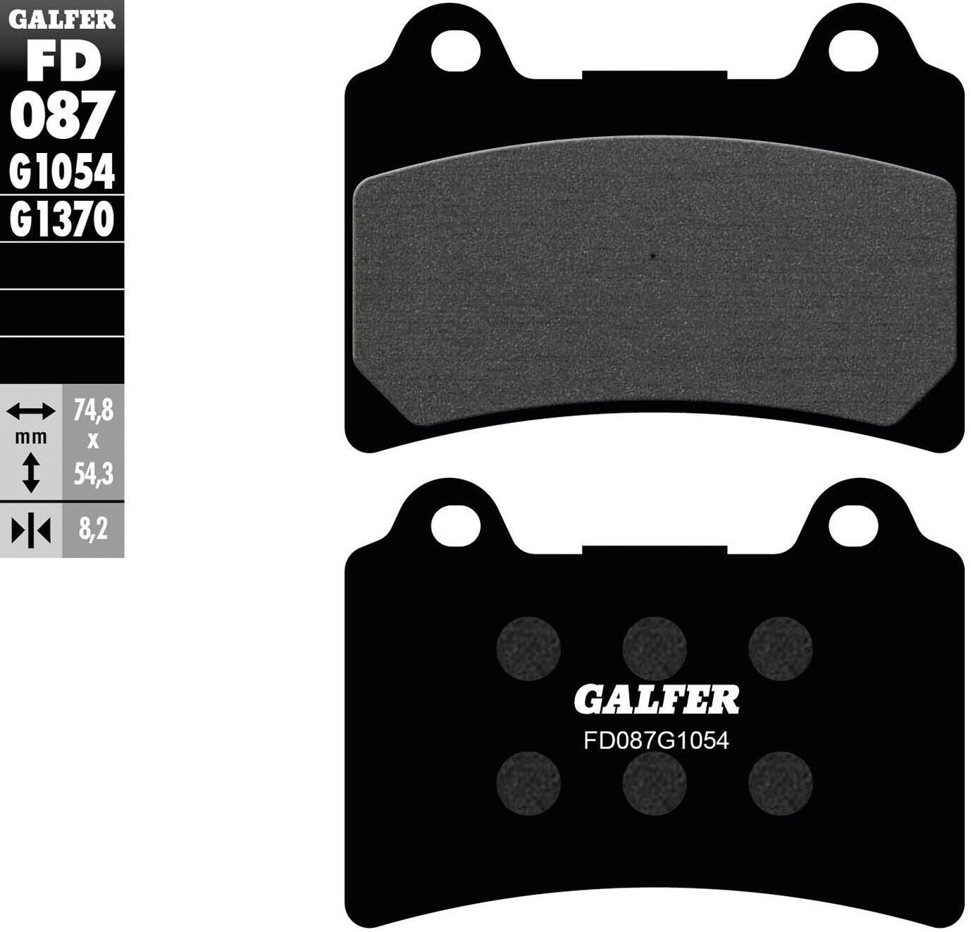 Klocki hamulcowe GALFER FD087 organiczne (ECE R90)