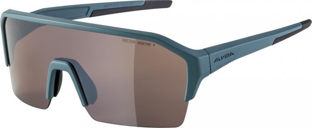 Alpina Q-Lite okulary sportowe z niebieską soczewką lustrzaną