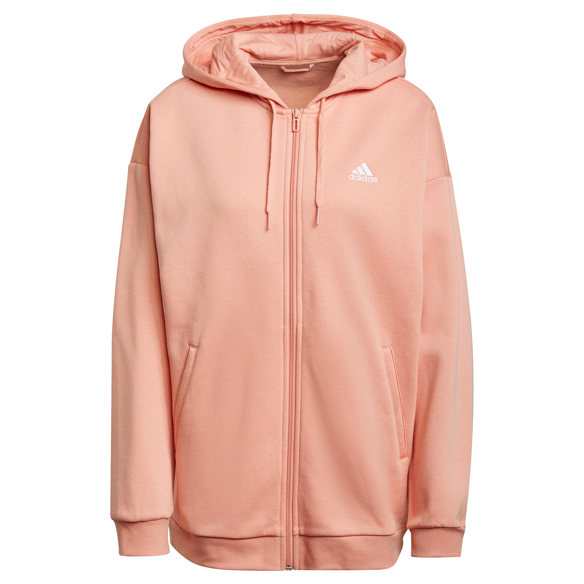 adidas Essentials Small Logo Full-Zip Hoodie Różowy M