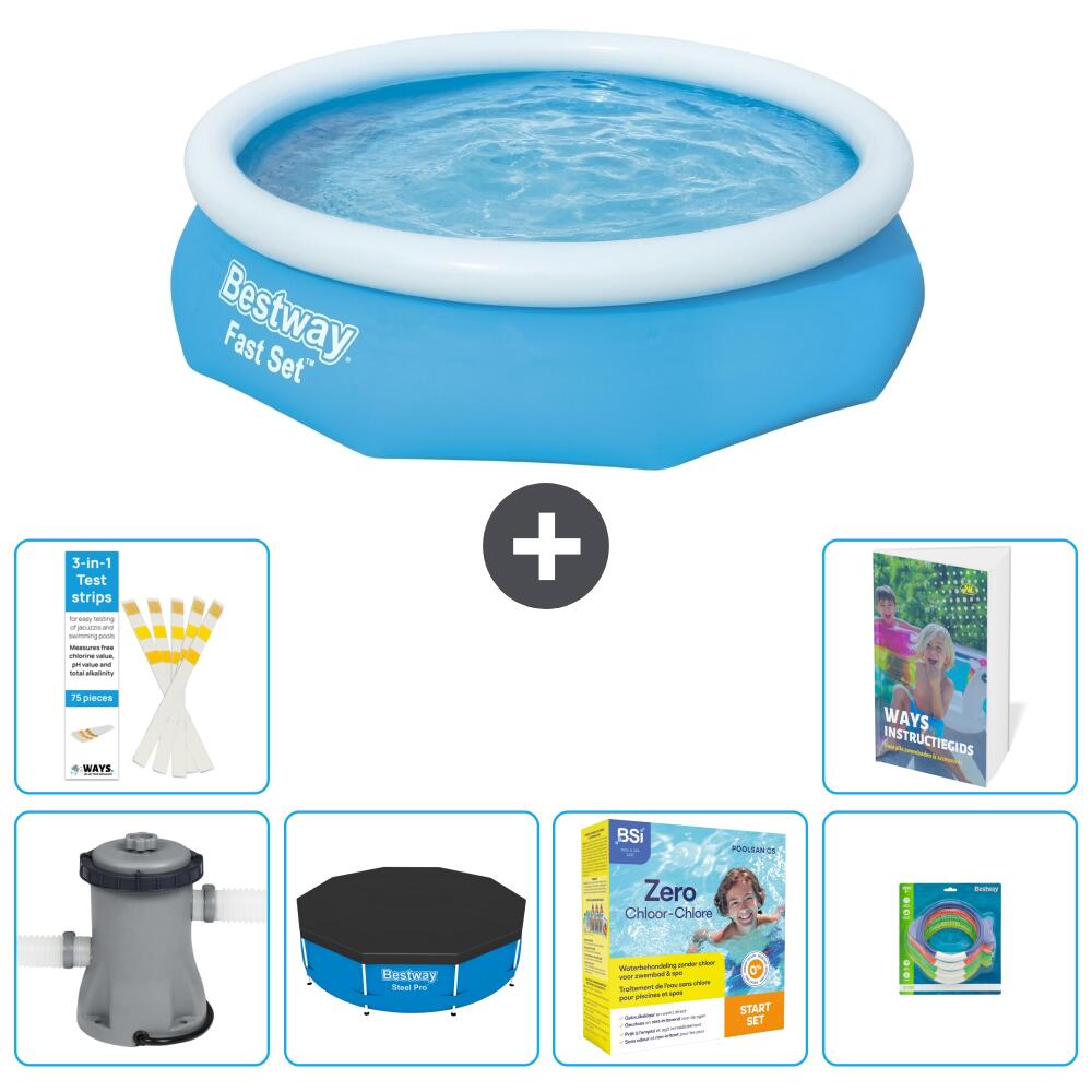 BESTWAY Basen Fast Set Okrągły - 305x76 cm - 7-częściowy S231