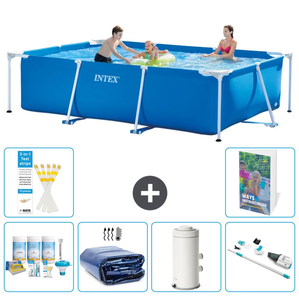 INTEX Basen ze stelażem Prostokątny - 300x200x75 cm - 7-częściowy S136
