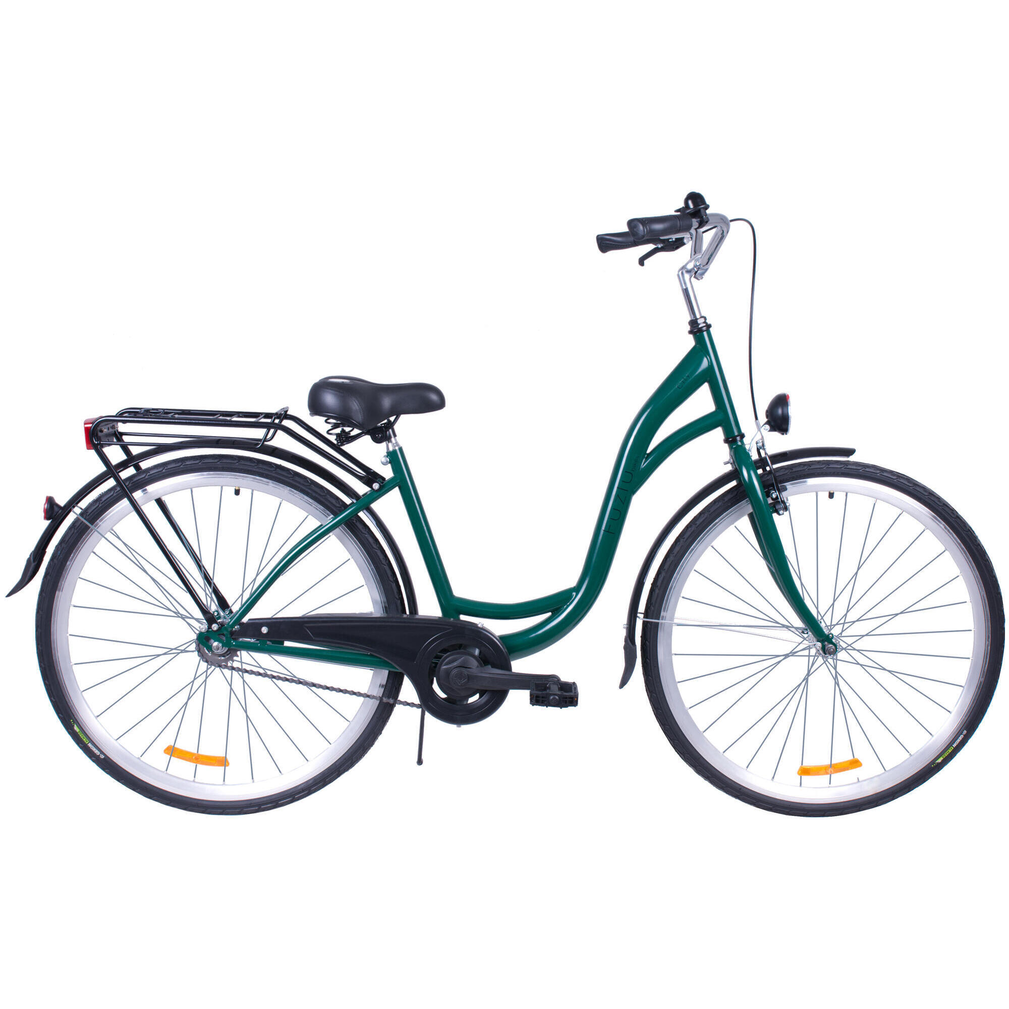 Rower miejski 28 Fuzlu City S1 butelkowa zieleń