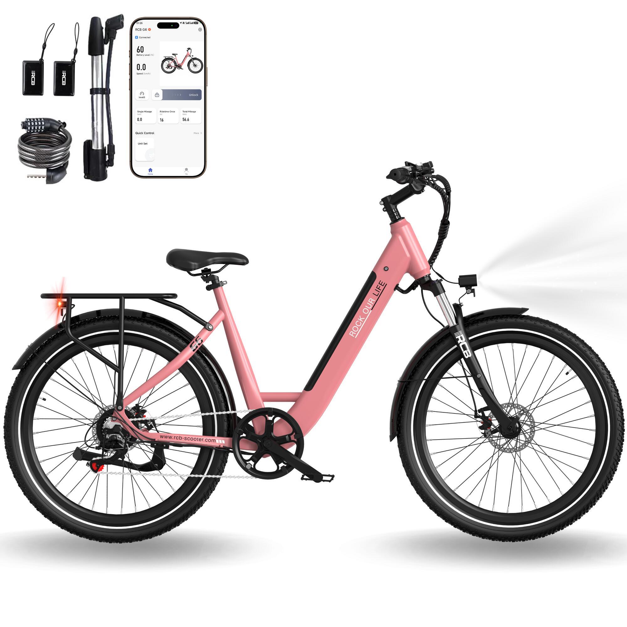 Rower elektryczny dla Dorosłych 27 5 E-Bike  APP NFC  RCB-G6