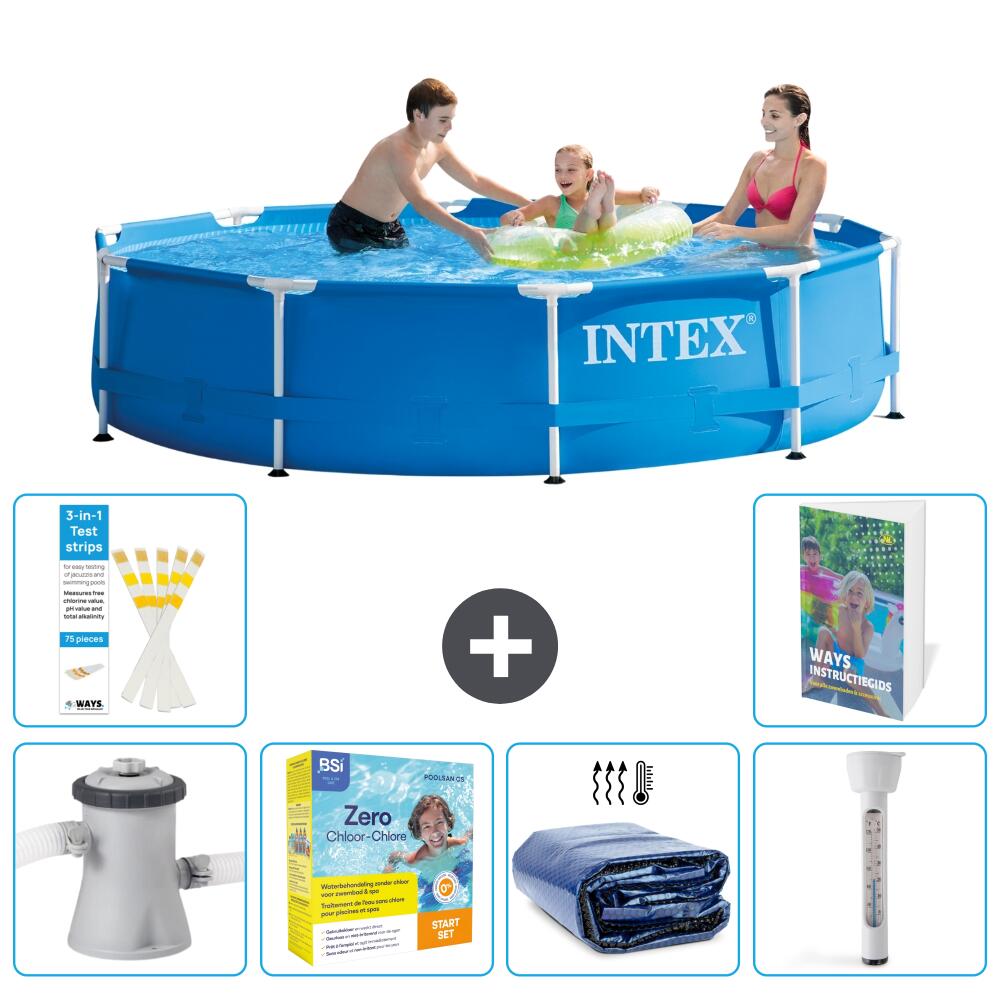 INTEX Basen ze stelażem Okrągły - 305x76 cm - 7-częściowy S184