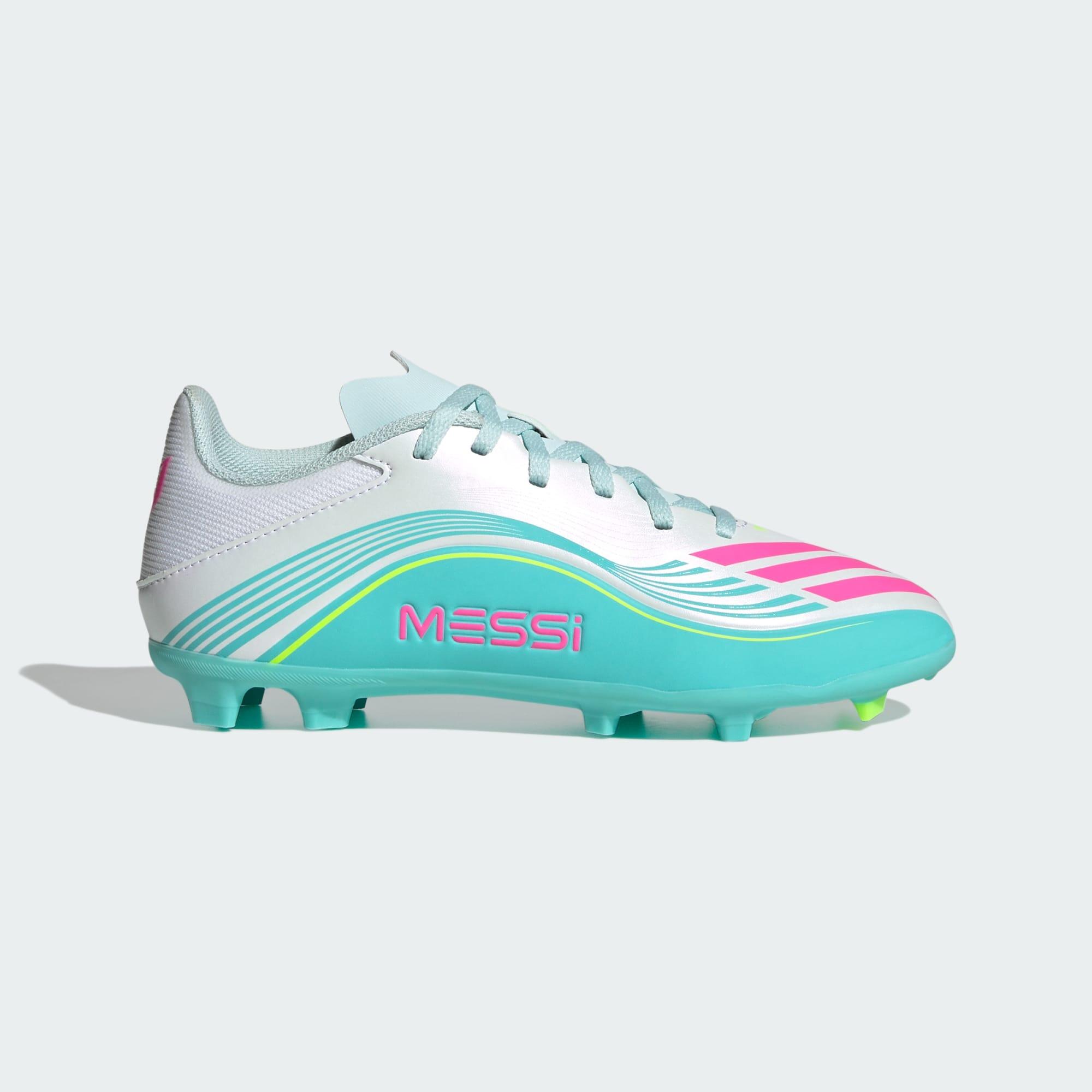 Buty piłkarskie dla dzieci F50 MESSI LEAGUE przeznaczone do gry na naturalnym