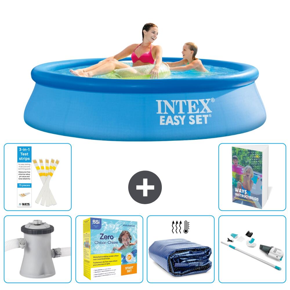 INTEX Basen Easy Set Okrągły - 244x61 cm - 7-częściowy S196