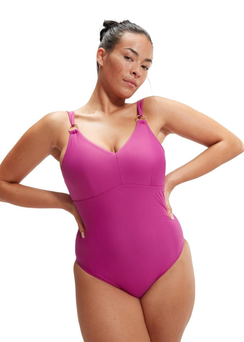SPEEDO Damski modelujący kostium kąpielowy na ramiączkach Wineberry UK 44