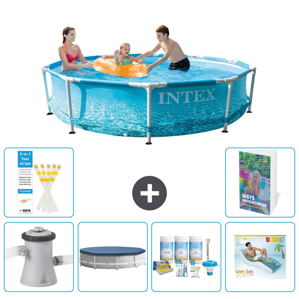 INTEX Basen ze stelażem Okrągły - 305x76 cm - 7-częściowy S335