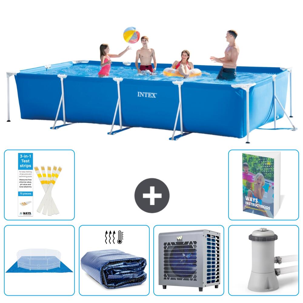 INTEX Basen ze stelażem Prostokątny - 450x220x84 cm - 7-częściowy S124