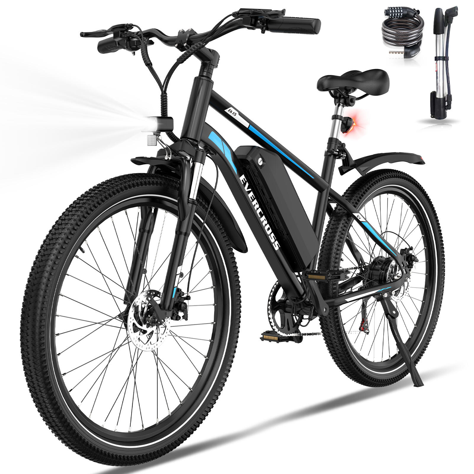 Rower elektryczny EK15 27,5 MTB 250W 36V 25 km/h amortyzacja + hamulce