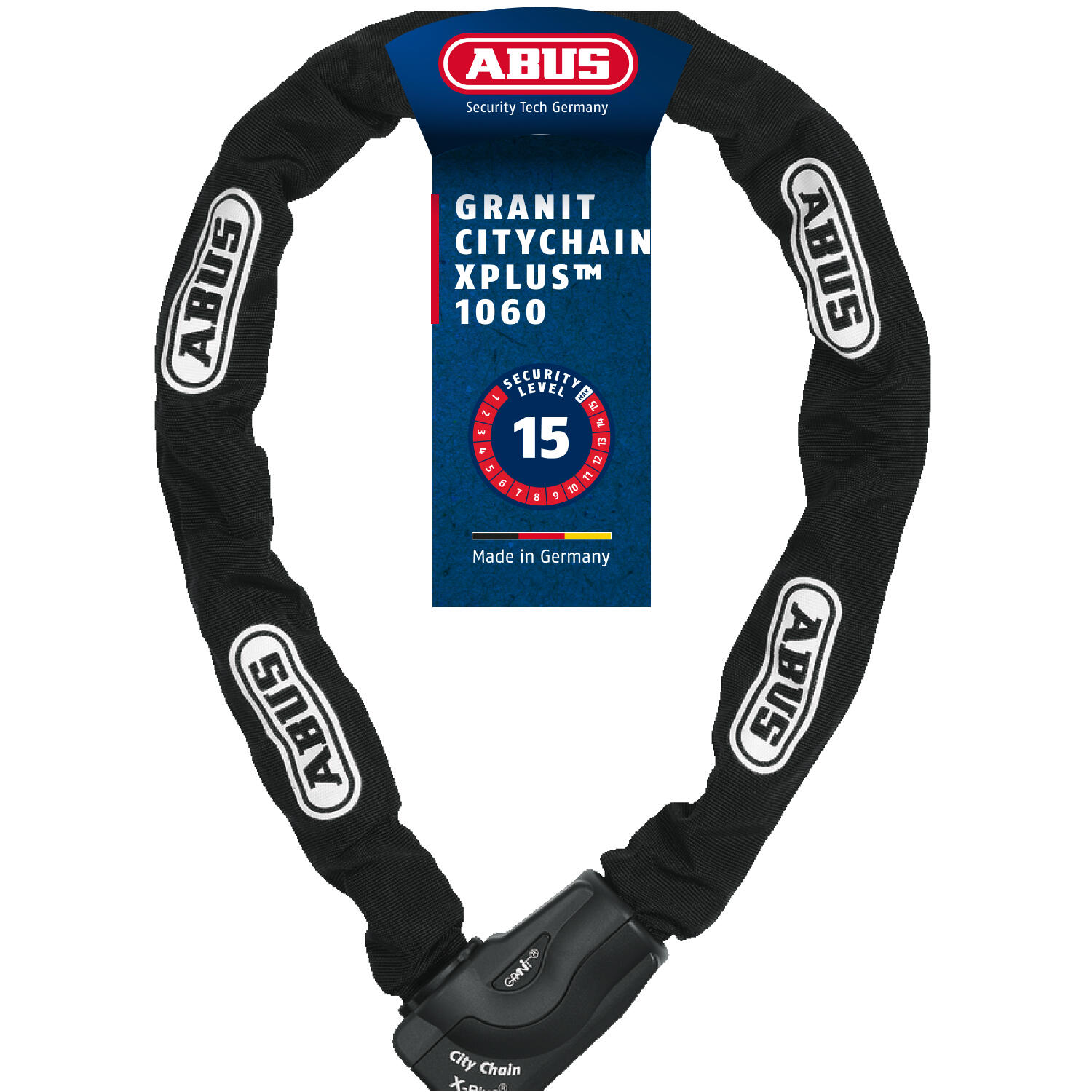 ABUS Granit City Chain X-Plus 1060/110 ART3 10 mm Czarny