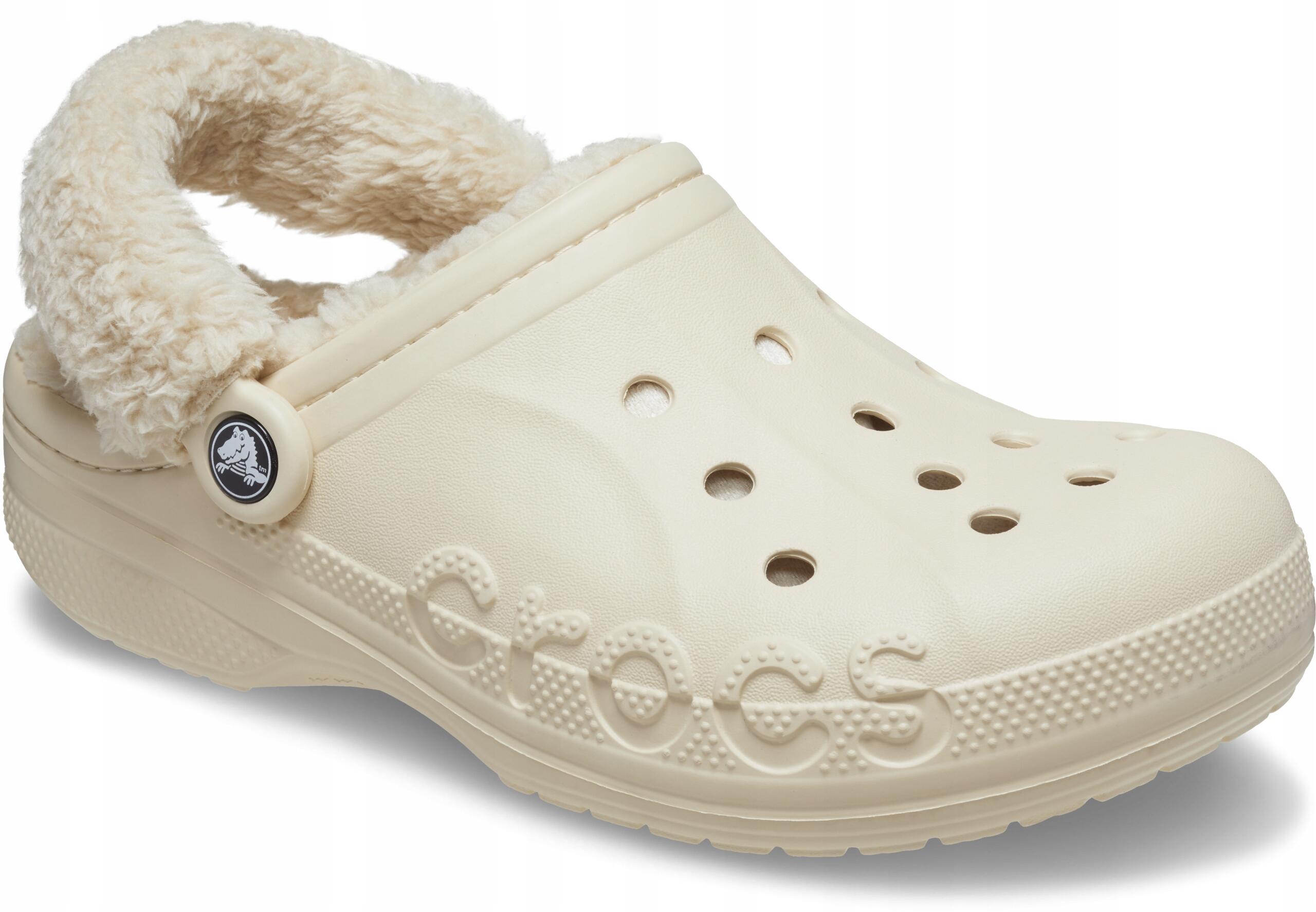 Chodaki Dla Dorosłych Crocs Baya Lined Fuzz Strap Clog