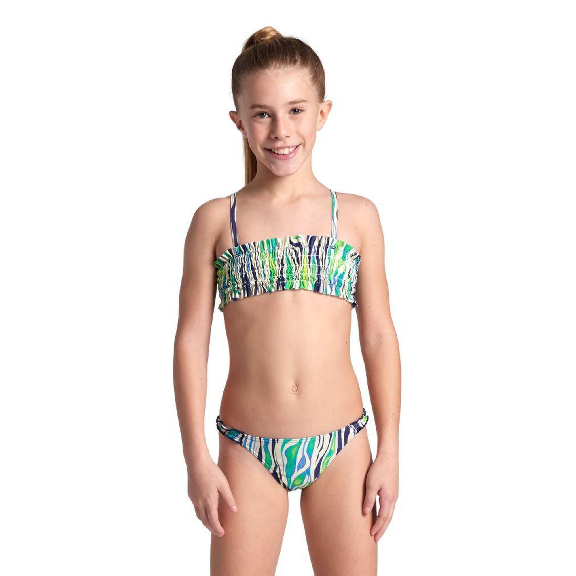 Strój kąpielowy dziewczęcy kostium dwuczęściowy basen Arena Water Print