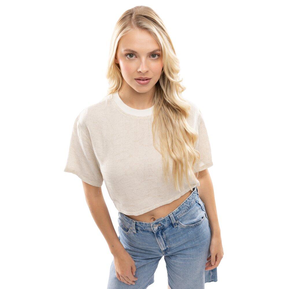 Damski tkany top Siroko IBZ Sunbeds Off White