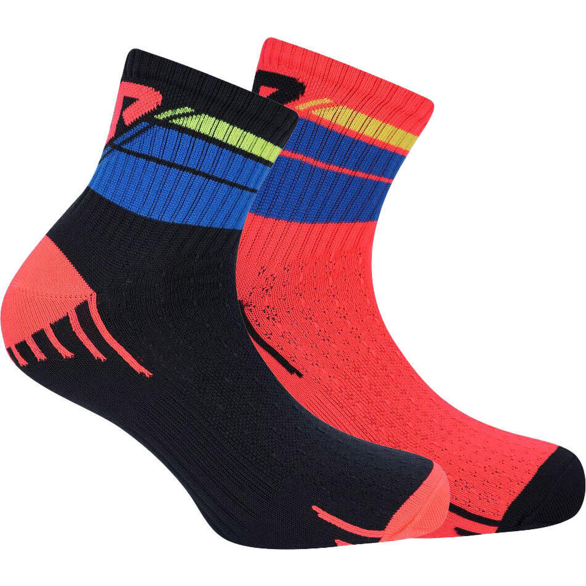 Fila 2-pack skarpety quarter rowerowe czarno-czerwone 35-38