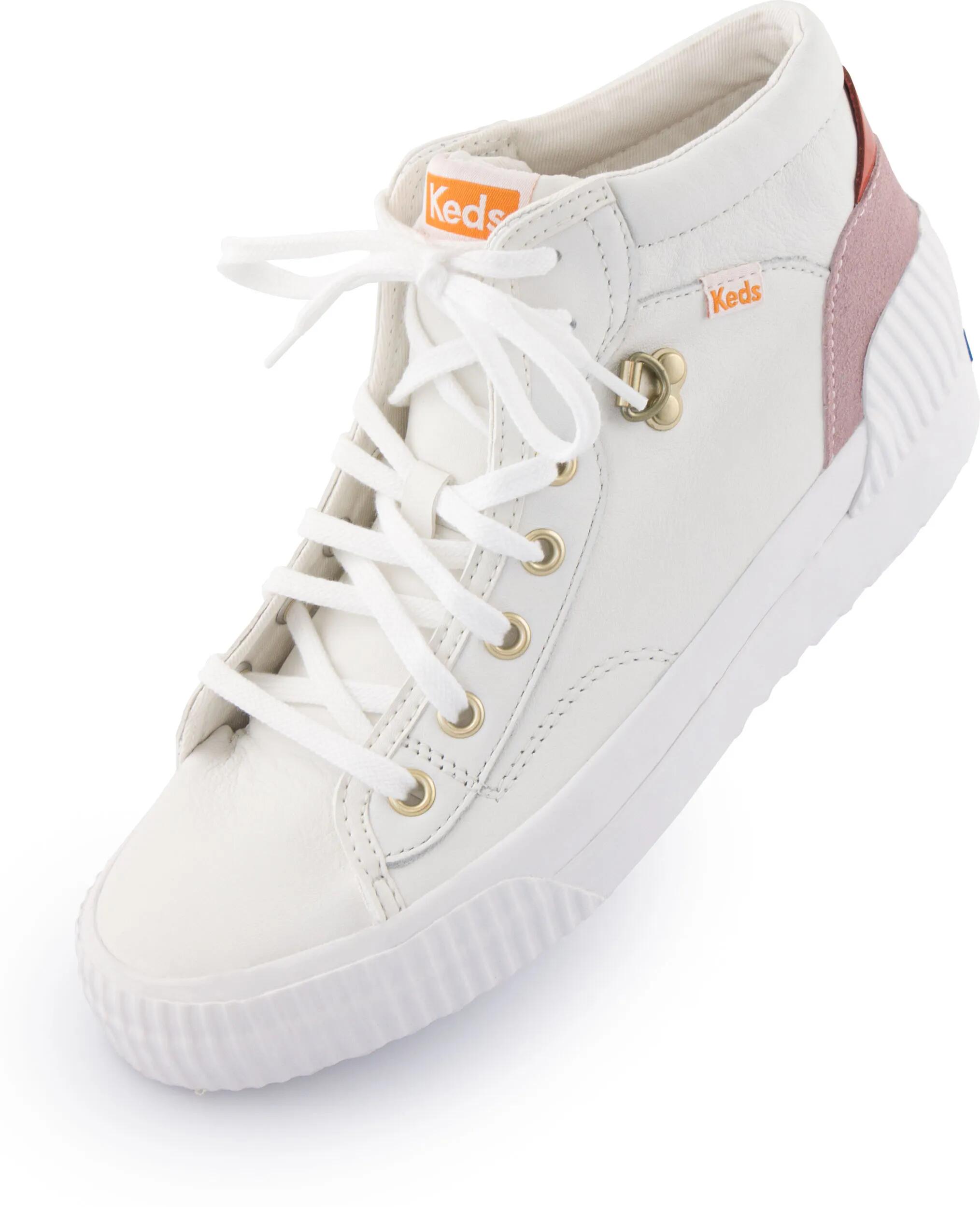 Buty damskie Keds Wms Demi Mid z skóry syntetycznej, białe