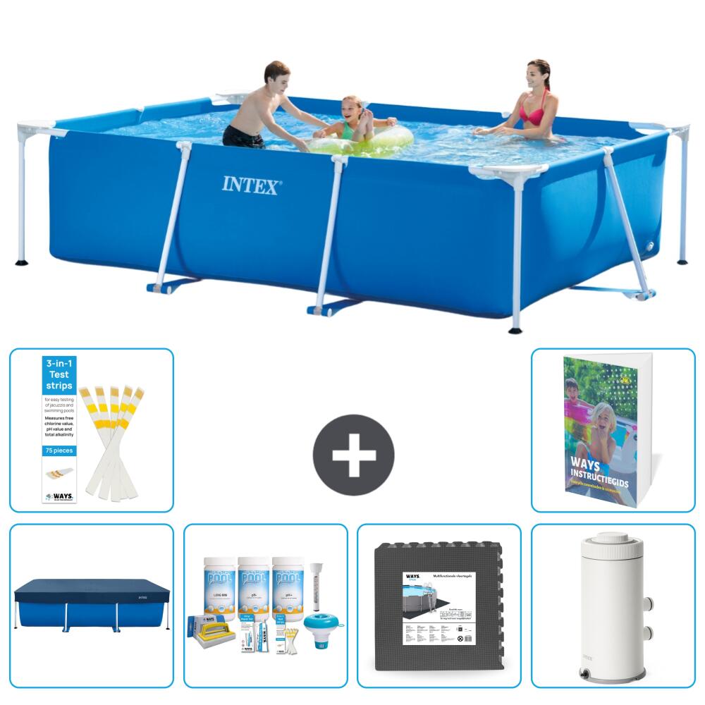 INTEX Basen ze stelażem Prostokątny - 300x200x75 cm - 7-częściowy S64