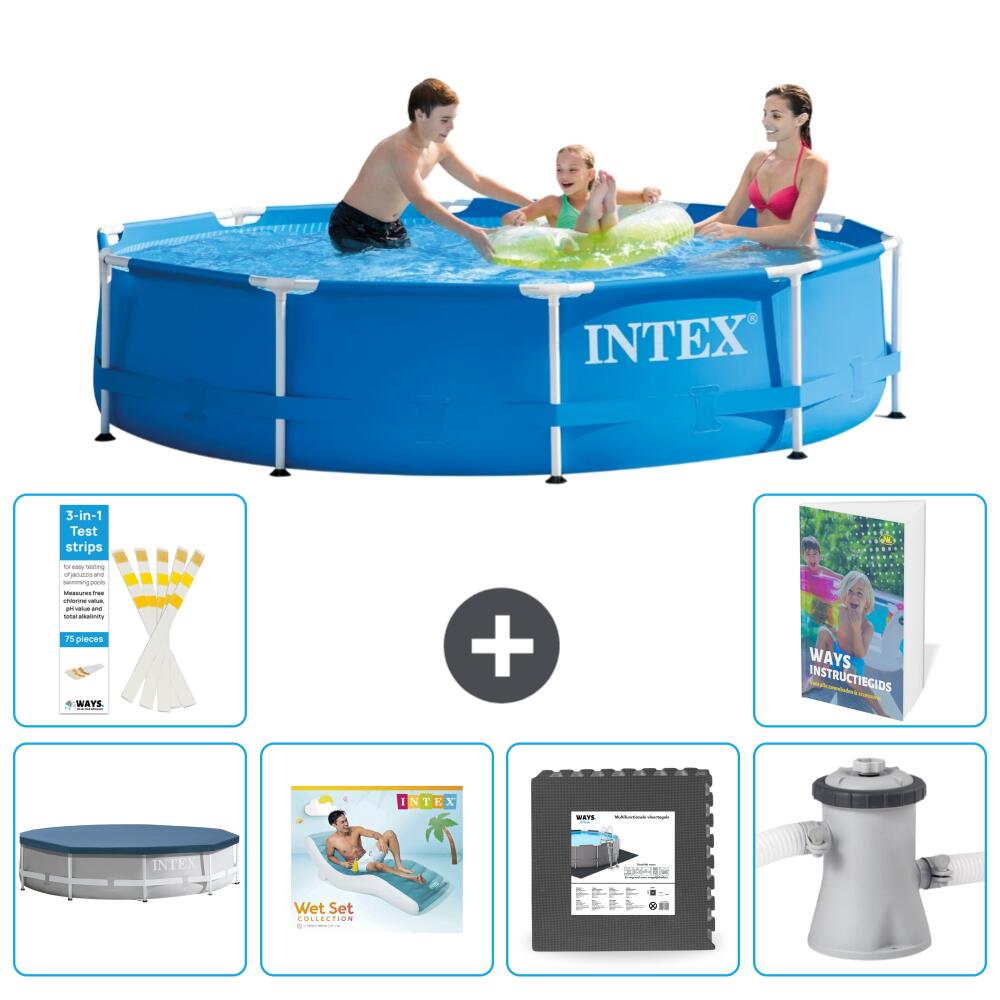 INTEX Basen ze stelażem Okrągły - 305x76 cm - 7-częściowy S49