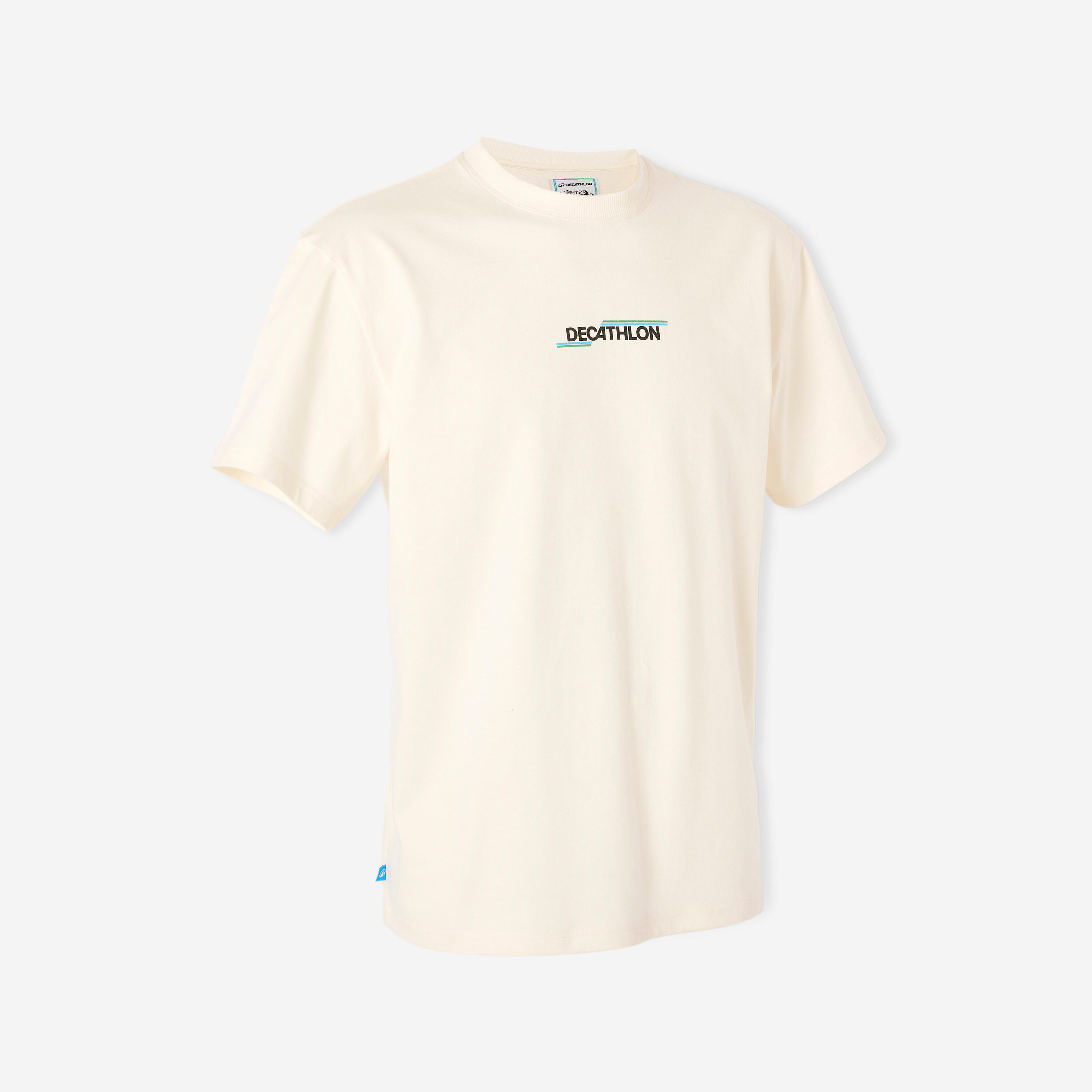 T-shirt TS500 z krótkim rękawem z białej grubej bawełnyGrafika Since 1976