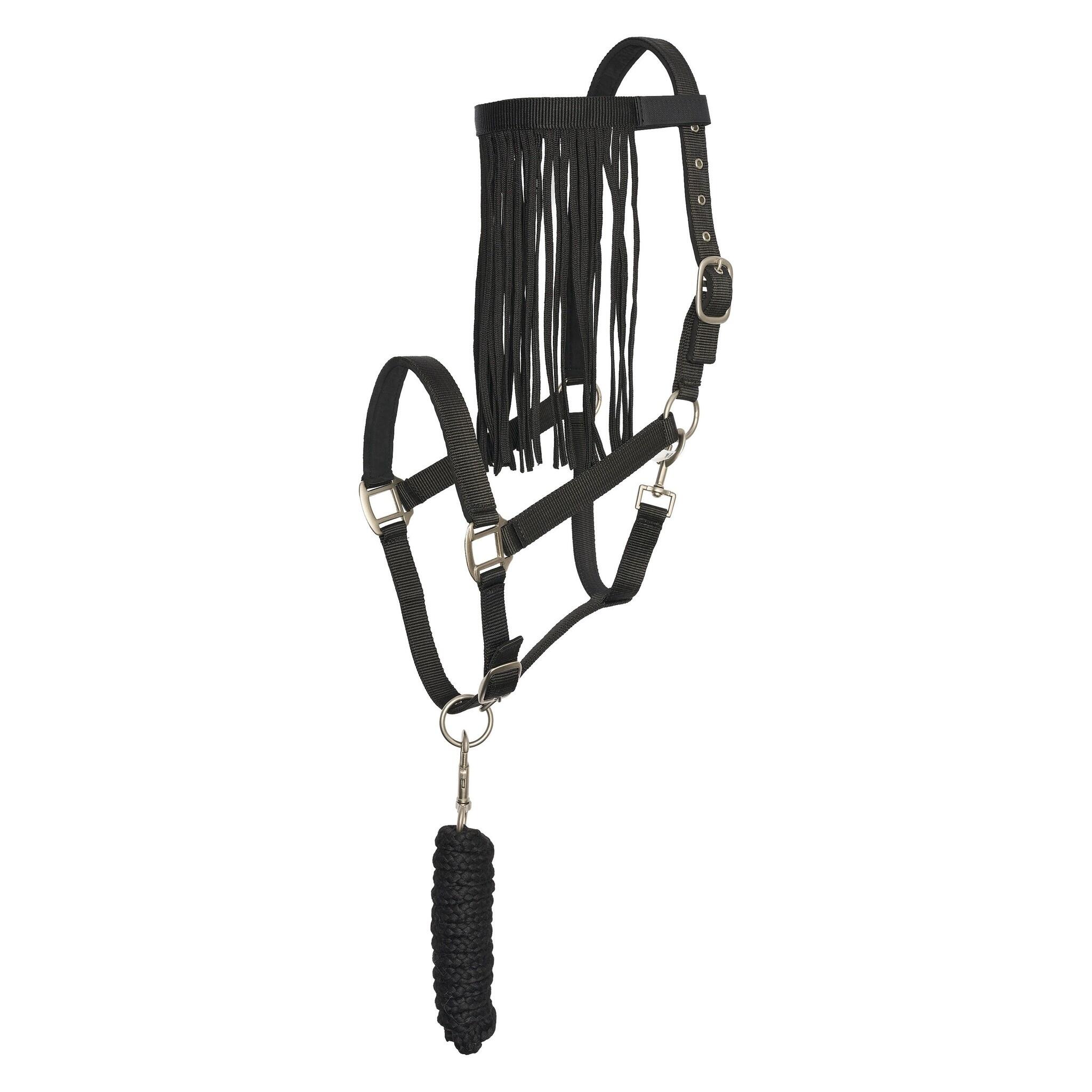 Imperial Riding Halsterset met Vliegenfrontriem - Zwart (Full)
