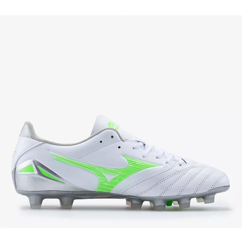 Buty piłkarskie Mizuno Morelia Neo IV Pro Md white/neon green/cool gray 3c