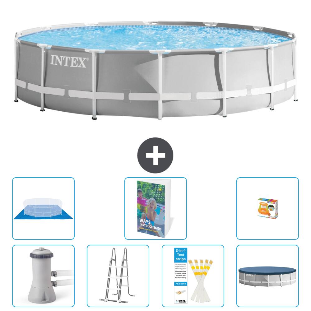 INTEX Basen Prism Frame Okrągły - 427x107 cm - 8-częściowy S568