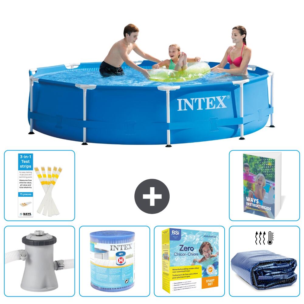 INTEX Basen ze stelażem Okrągły - 305x76 cm - 7-częściowy S224