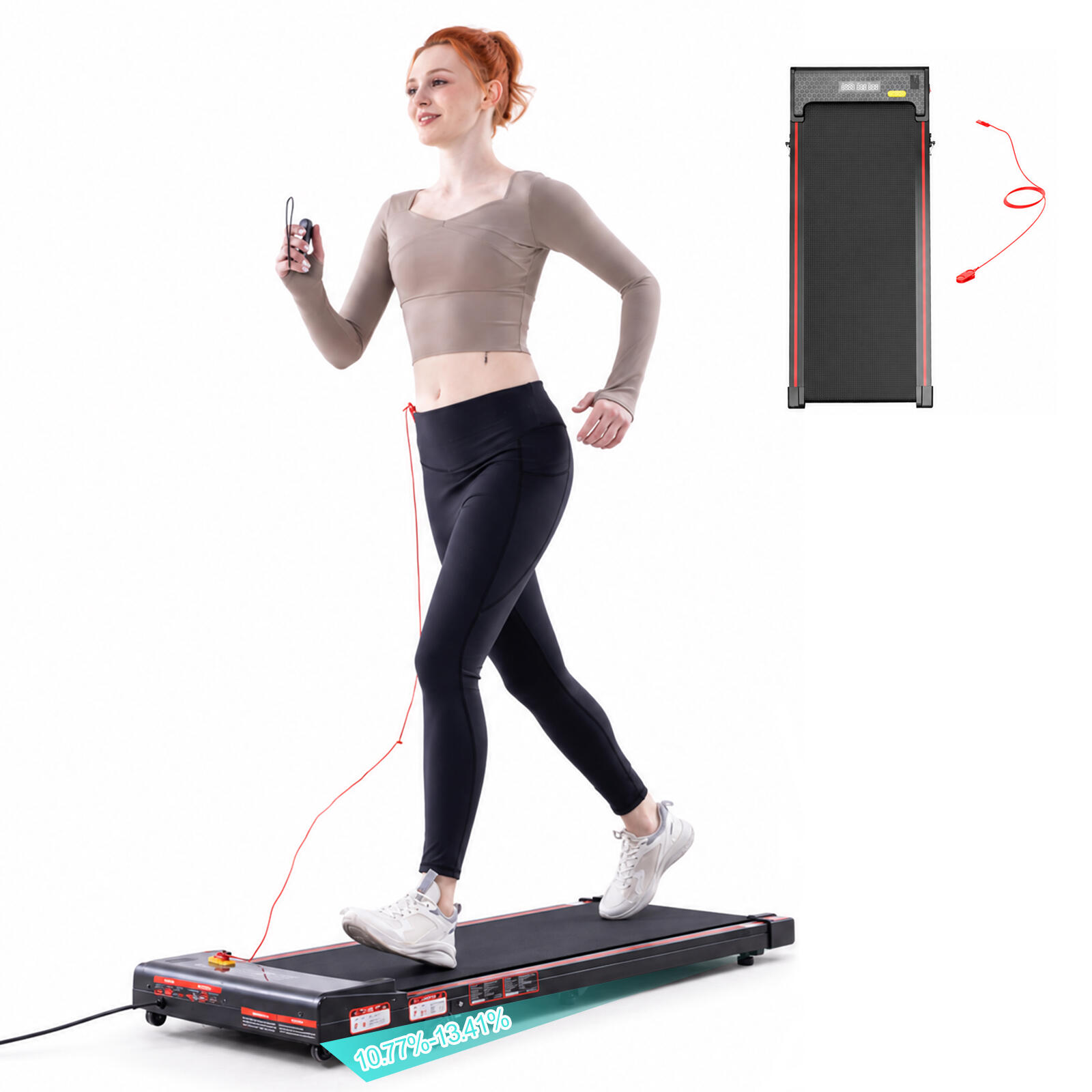 Bieżnia składana ZX1S dorosły fitness blokada bezpieczeństwa 6km/h LED