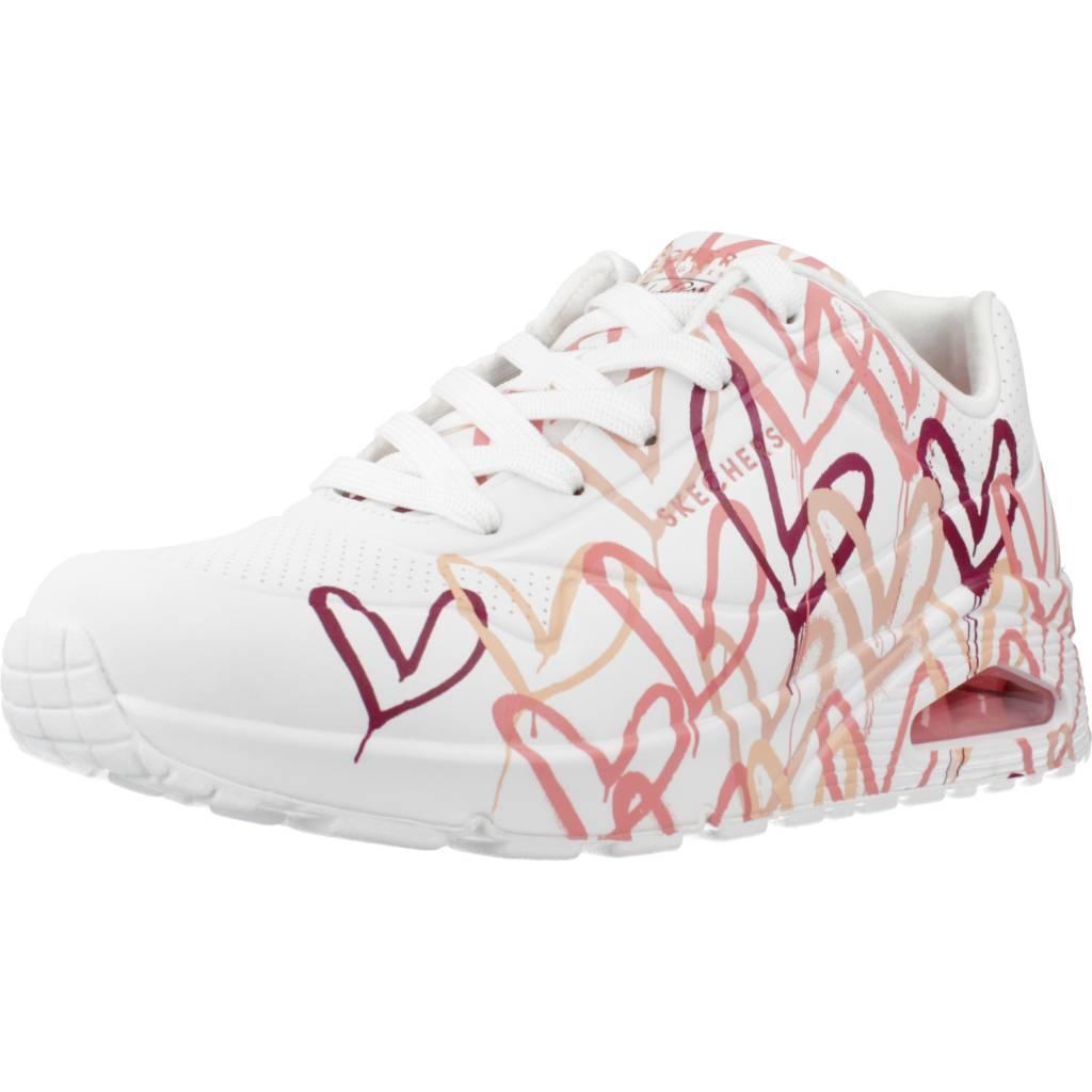 Buty SKECHERS UNO-SPREAD THE LOVE Biały
