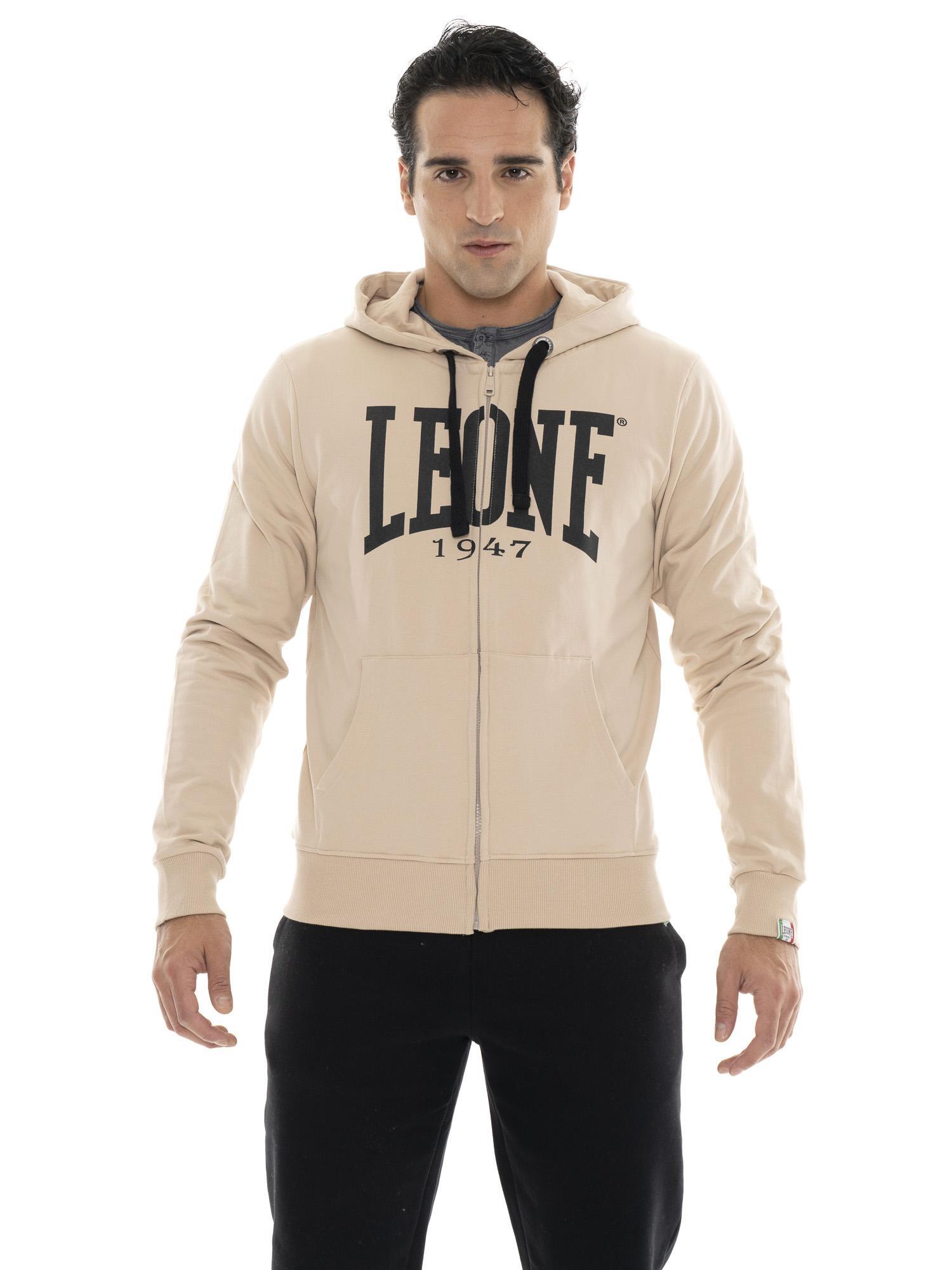Leone 1947 Apparel Bluzy z kapturem męskie zapinane na zamek