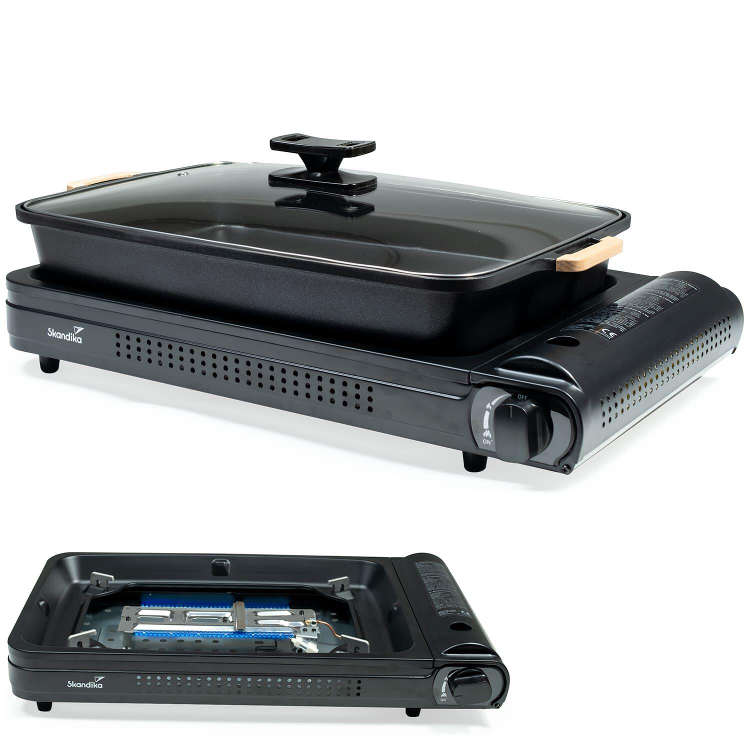 Kuchenka turystyczna kempingowa Brann XL z brytfanną 5 5 l non-stick i pokrywką