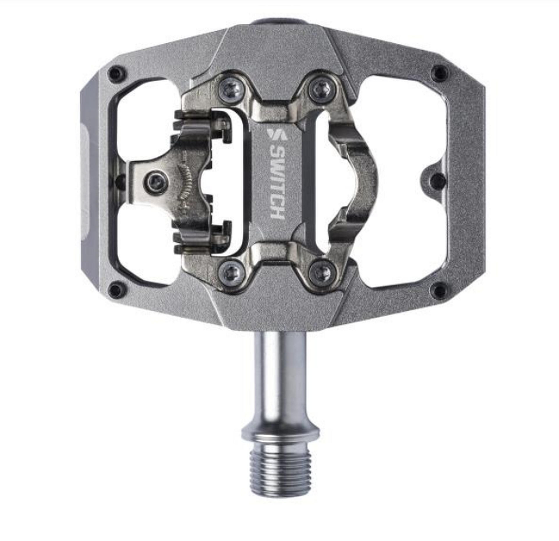 Pedał rowerowy MTB SWITCH CRANK FLIP, srebrny