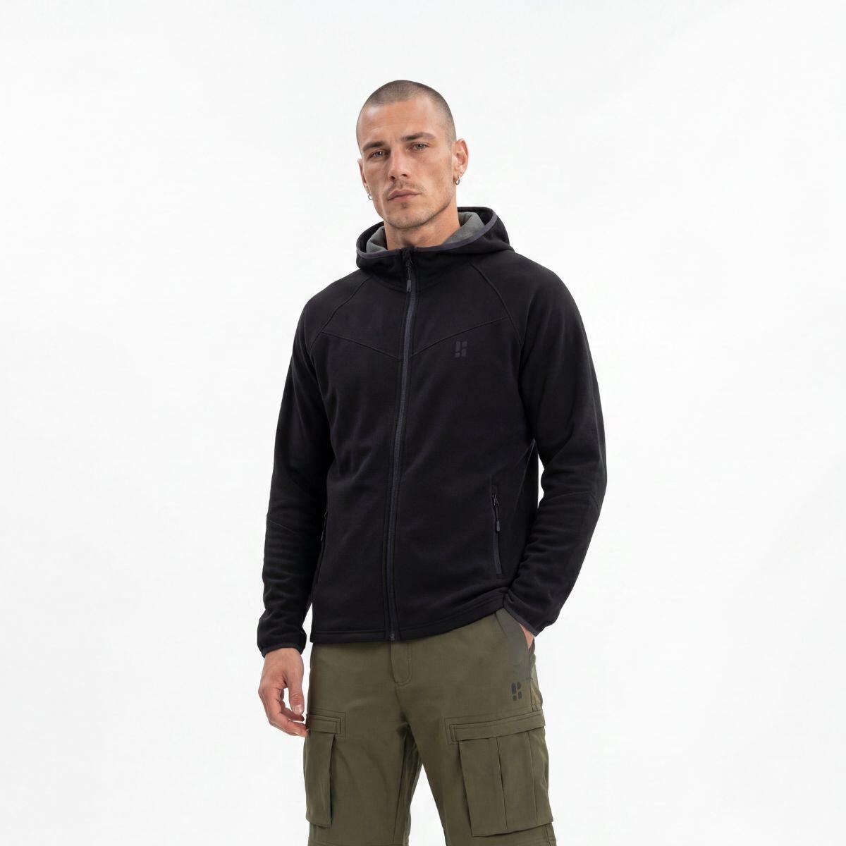 Męska kamizelka outdoor z wełną merino - Czarna