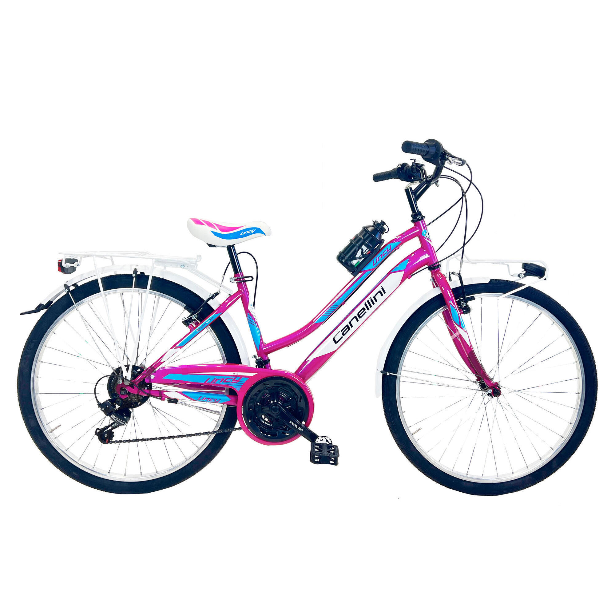 Rower Dziecięcy MTB Canellini LINCY 26 - Fuksja/Błękitny