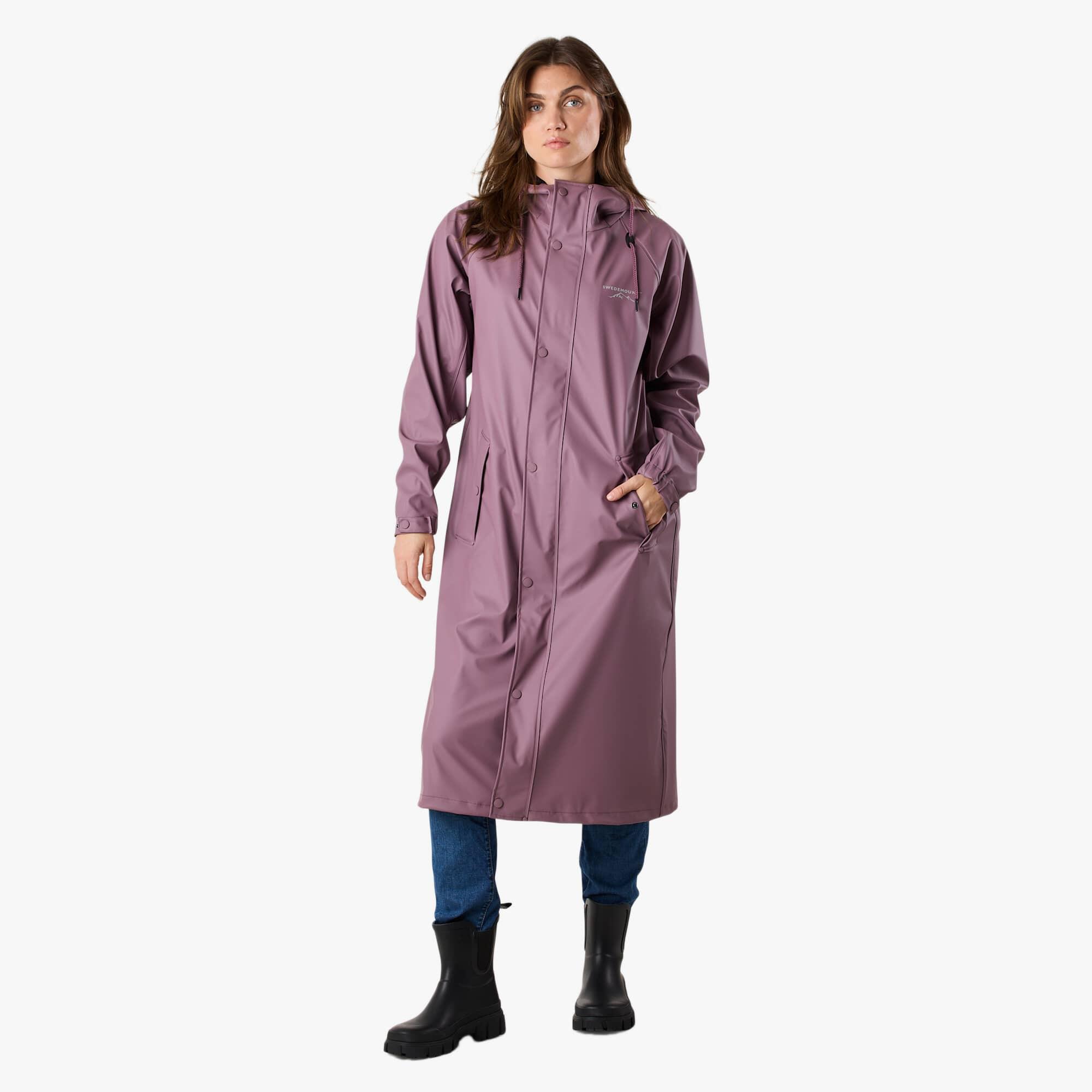 Kurtka przeciwdeszczowa damska do wędrówek wodoodporna Väderöarna Long Coat W