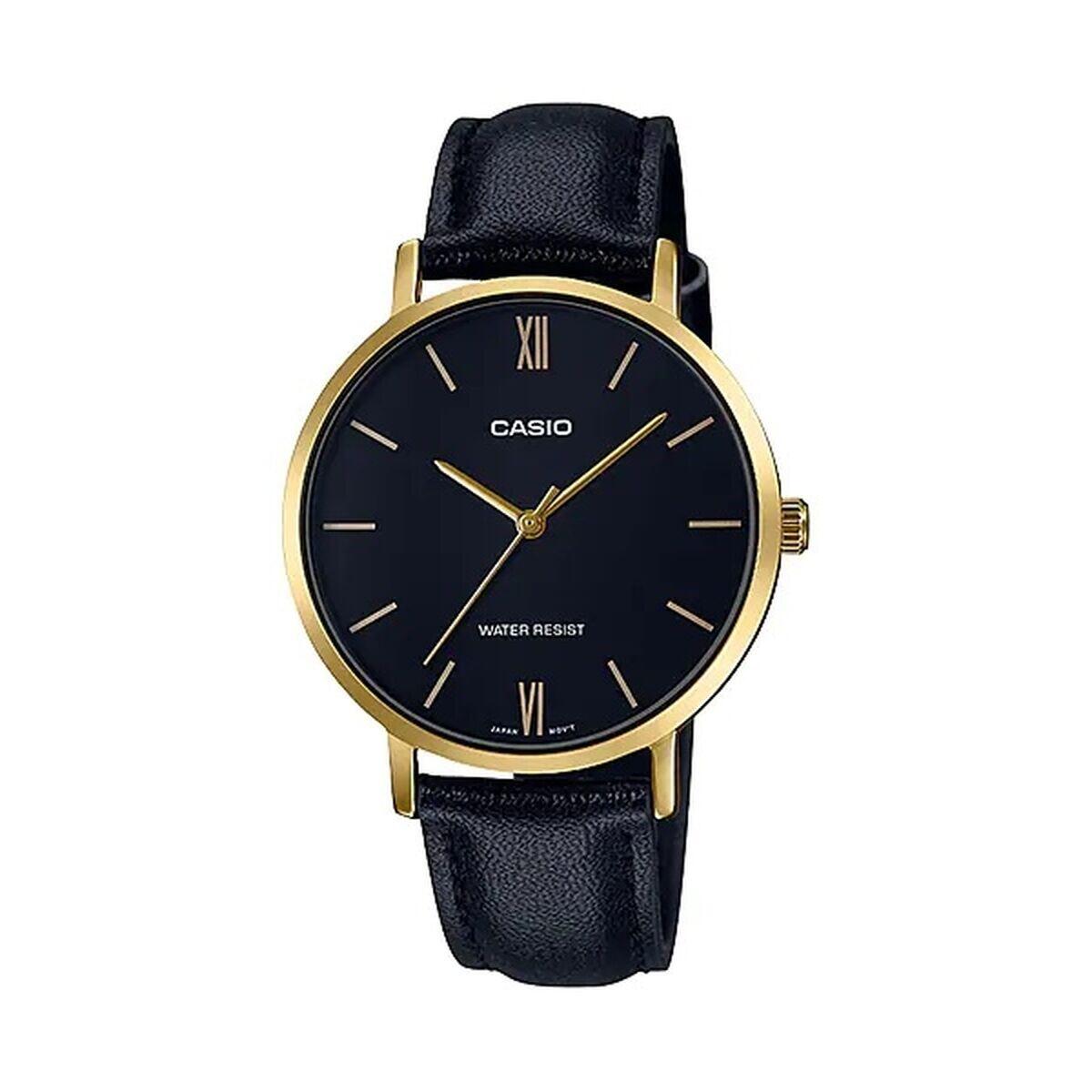 Zegarek Damski Casio 3H LEATHER - GOLD, BLACK