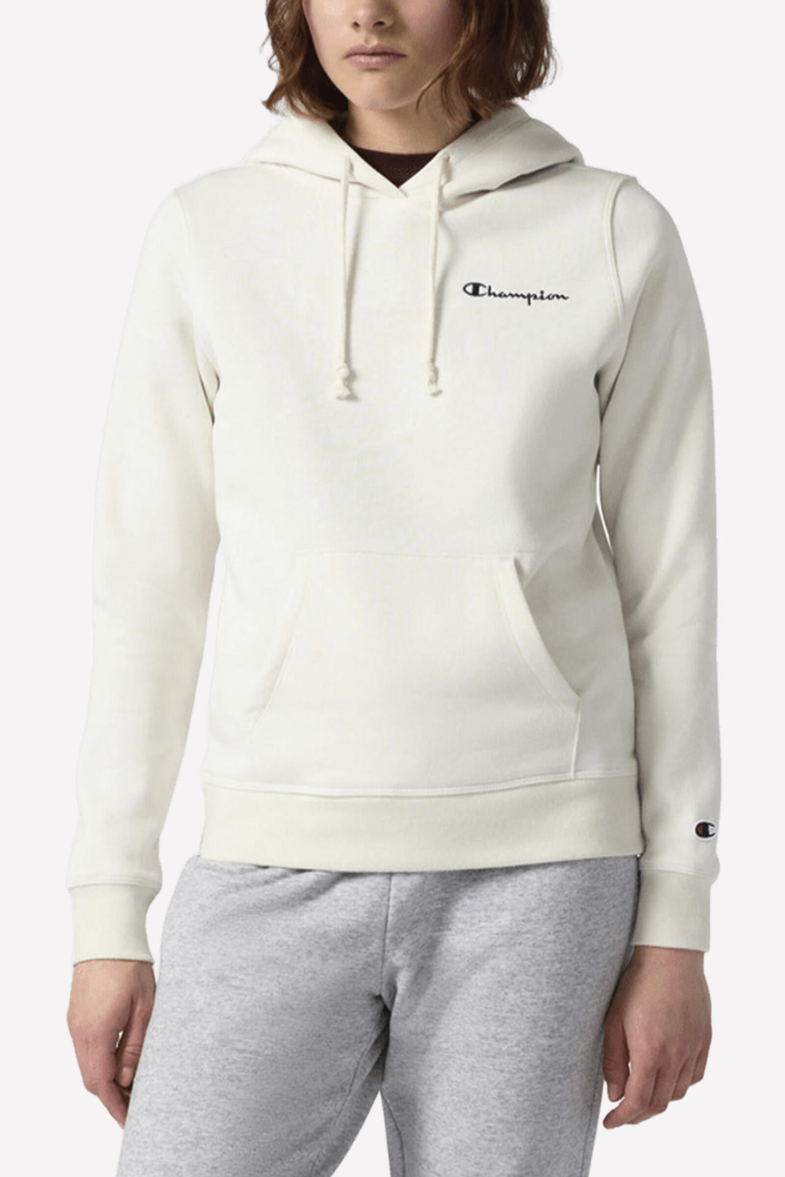 Bluza damska Champion Hooded Sweatshirt kremowa