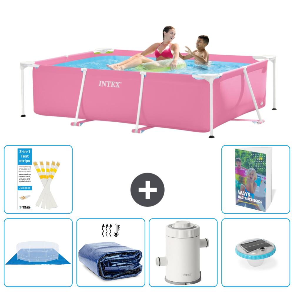 INTEX Basen ze stelażem Prostokątny - 220x150x60 cm - 7-częściowy S98