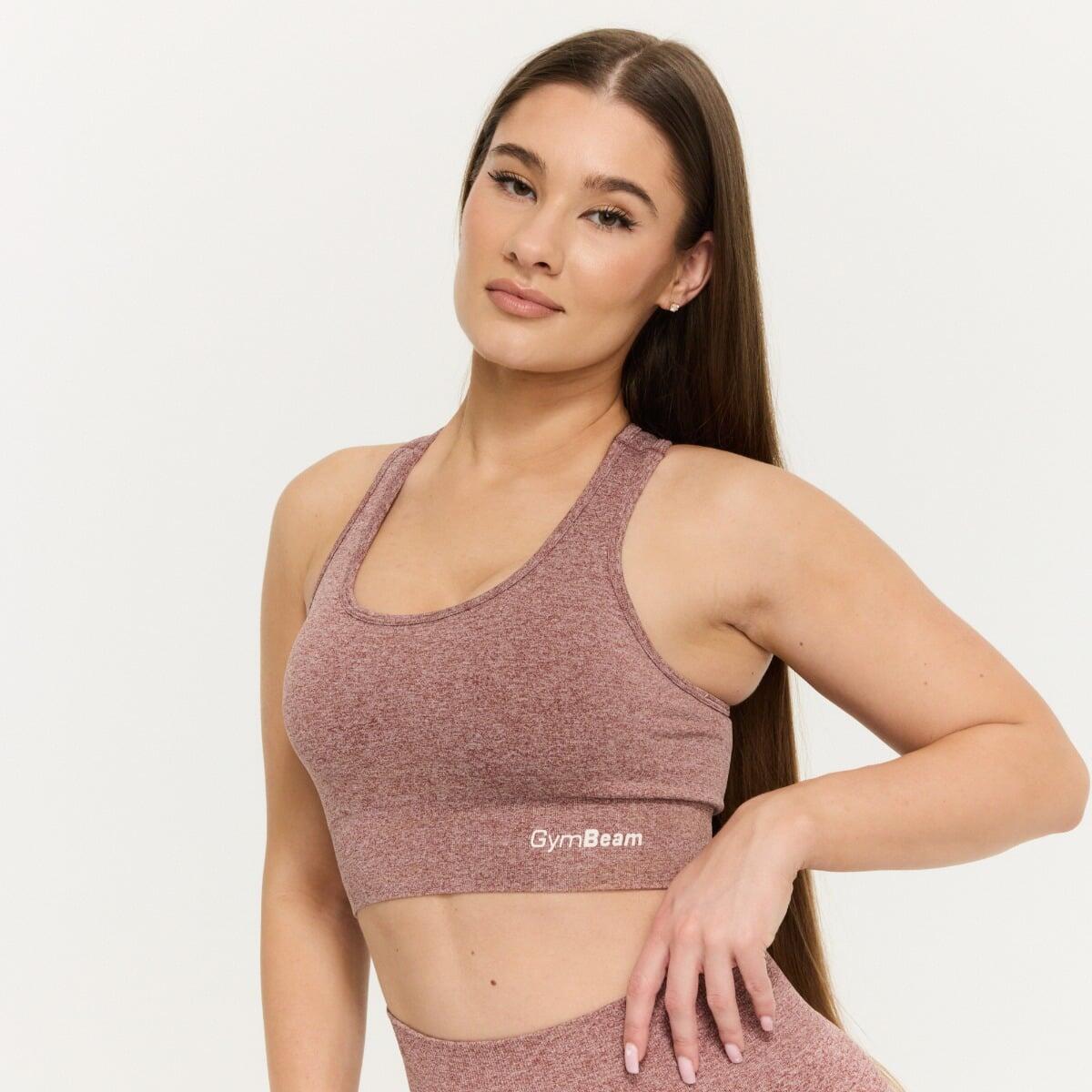 Biustonosz damski fitness bezszwowy FLO Mauve