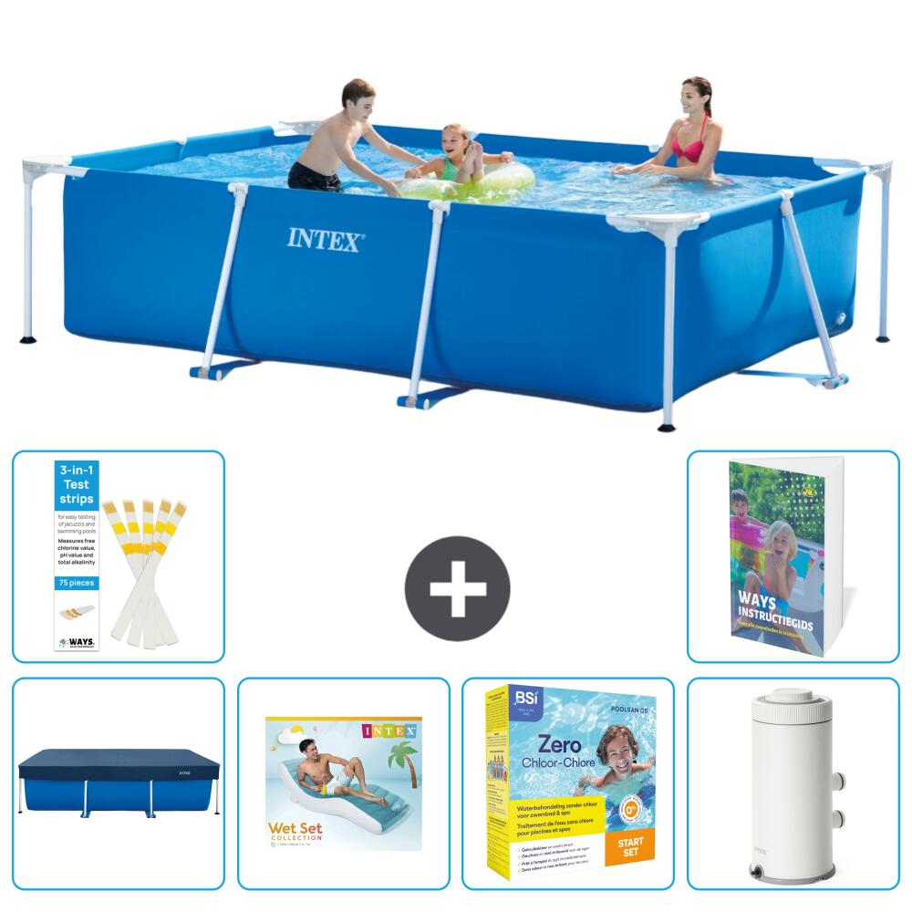 INTEX Basen ze stelażem Prostokątny - 300x200x75 cm - 7-częściowy S135