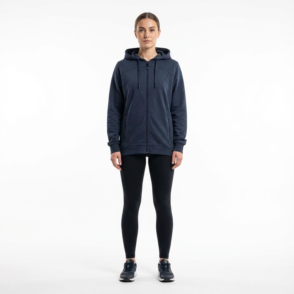 Oversize kurtka treningowa z kapturem niebieska