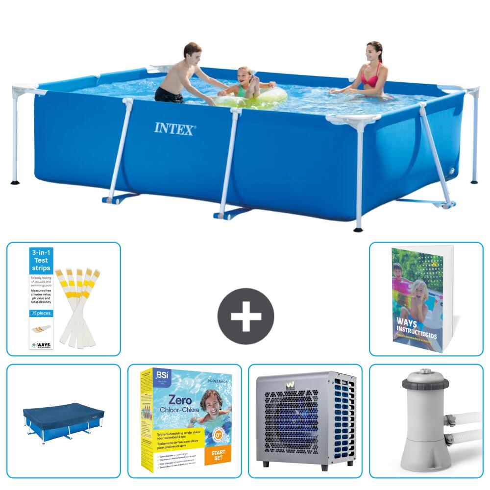 INTEX Basen ze stelażem Prostokątny - 300x200x75 cm - 7-częściowy S84