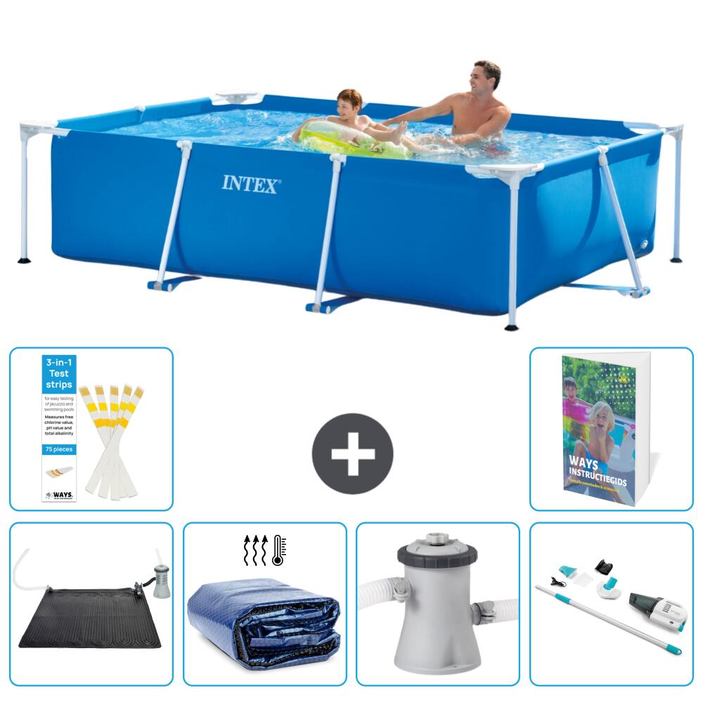 INTEX Basen ze stelażem Prostokątny - 260x160x65 cm - 7-częściowy S82