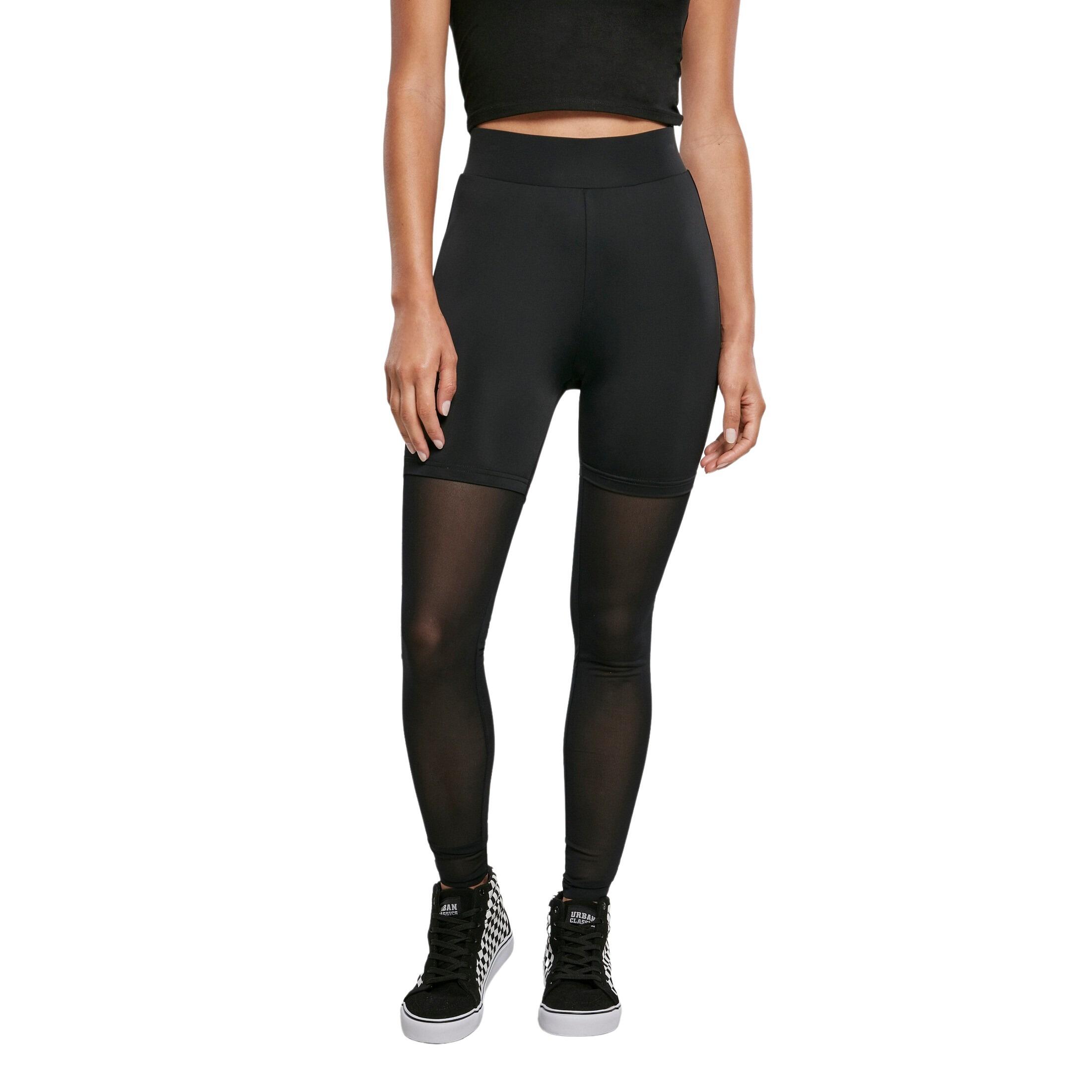 Legging kobieta z wysoką talią Urban Classics Tech Mesh