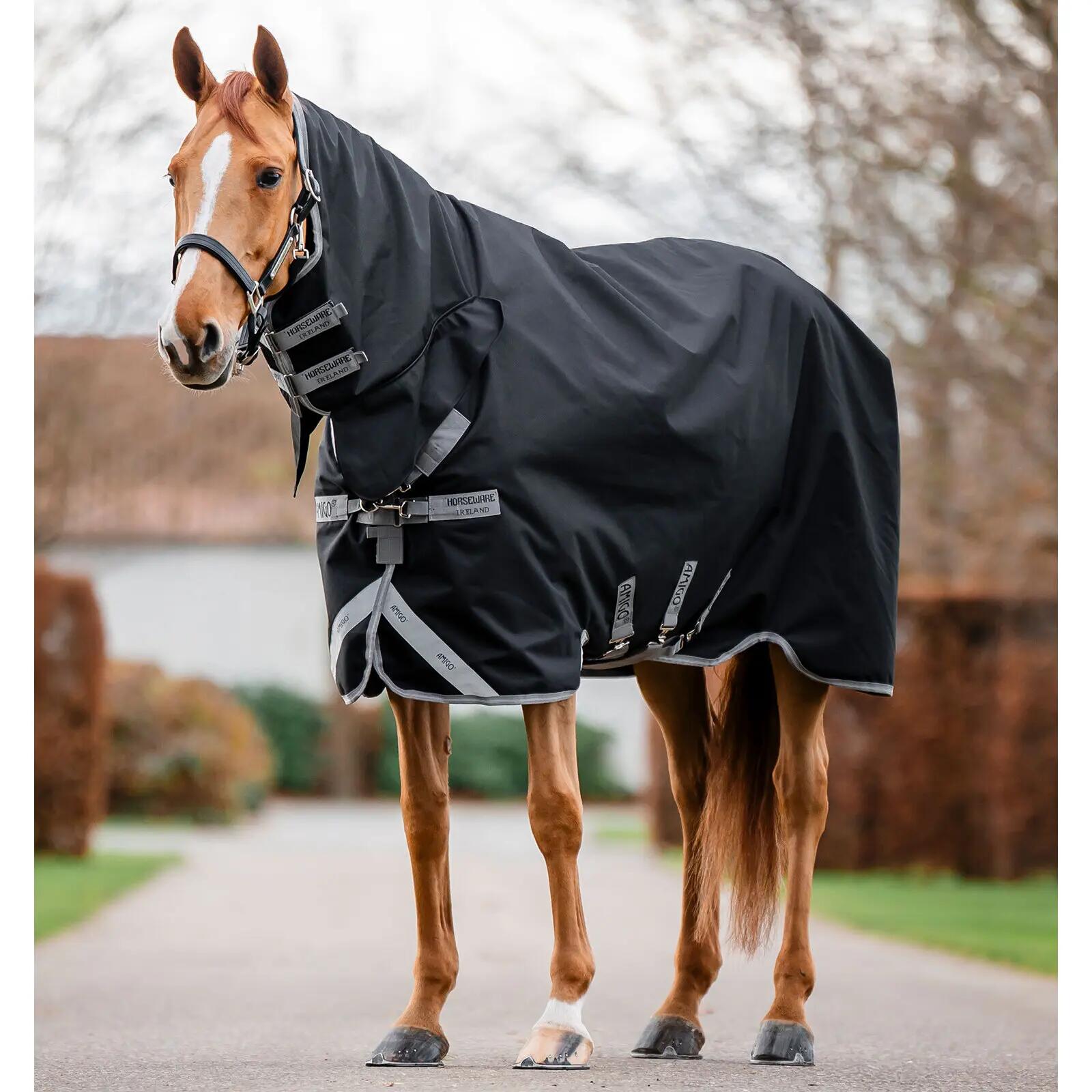 Derka zewnętrzna dla koni z osłoną szyi Horseware Amigo 1200D 50g
