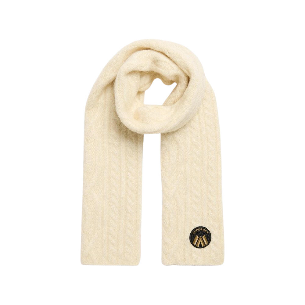 damski szalik z dzianiny Superdry Cable Luxe