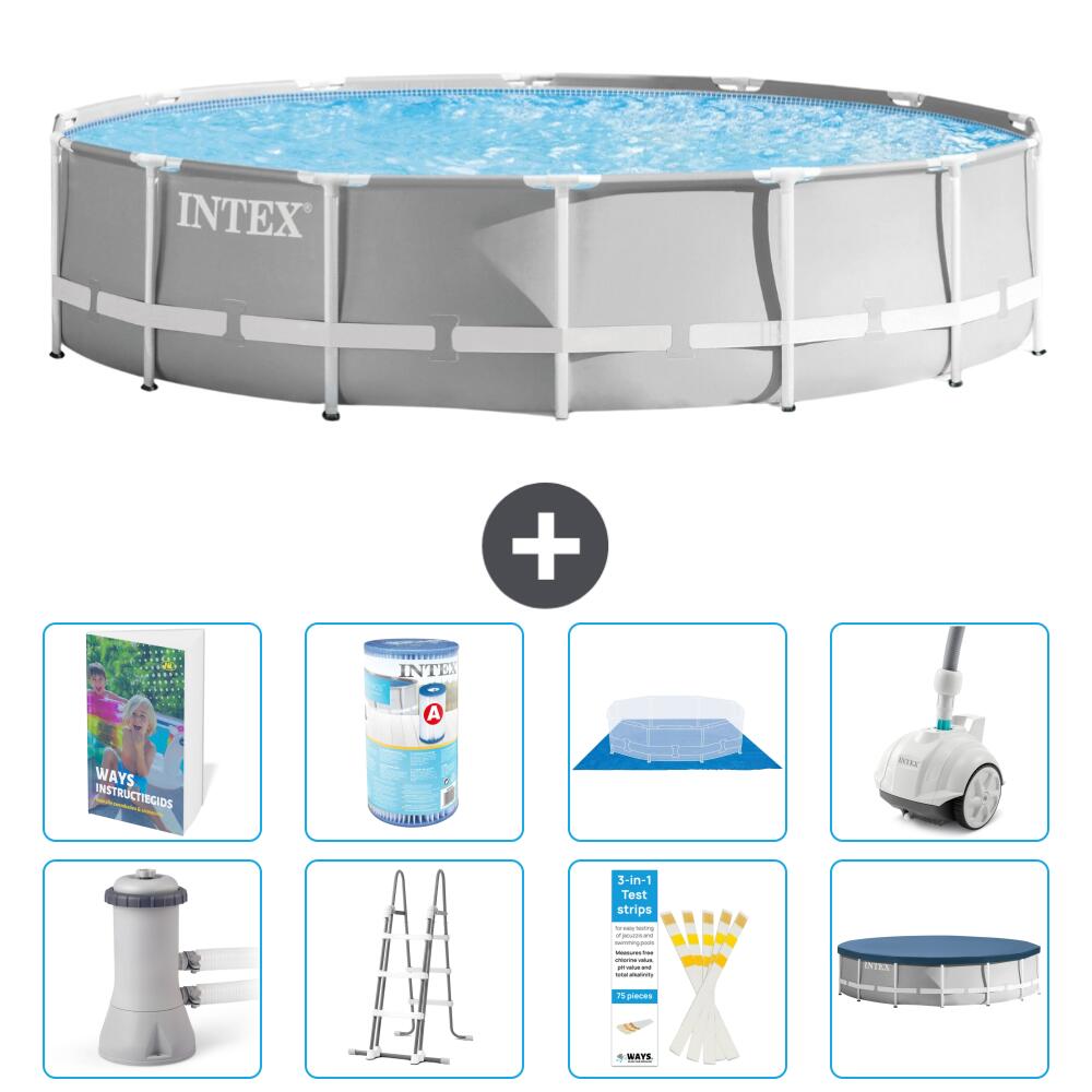 INTEX Basen Prism Frame Okrągły - 427x107 cm - 9-częściowy S549