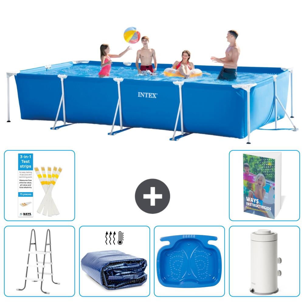 INTEX Basen ze stelażem Prostokątny - 450x220x84 cm - 7-częściowy S144