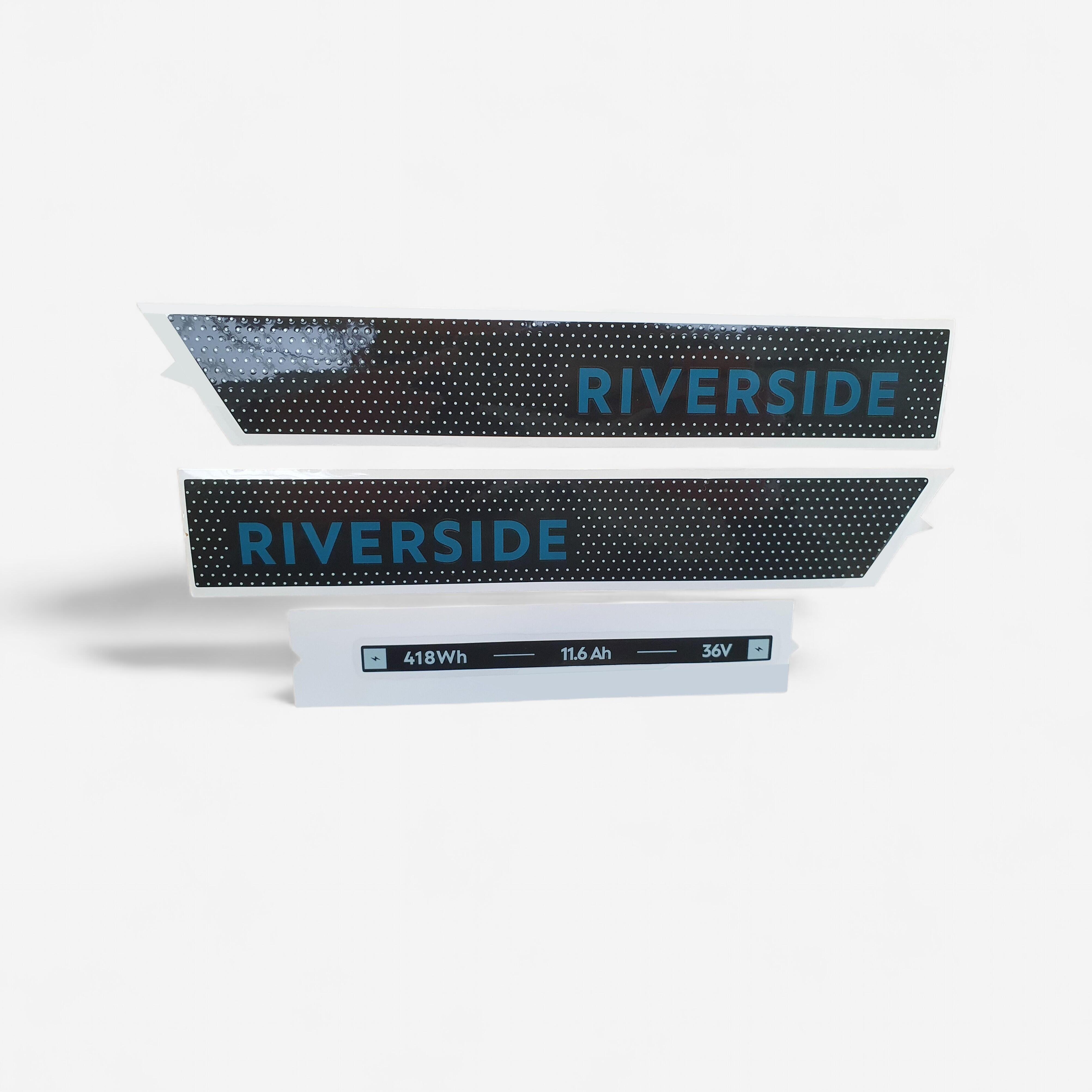 Naklejki na akumulator roweru Riverside 540E