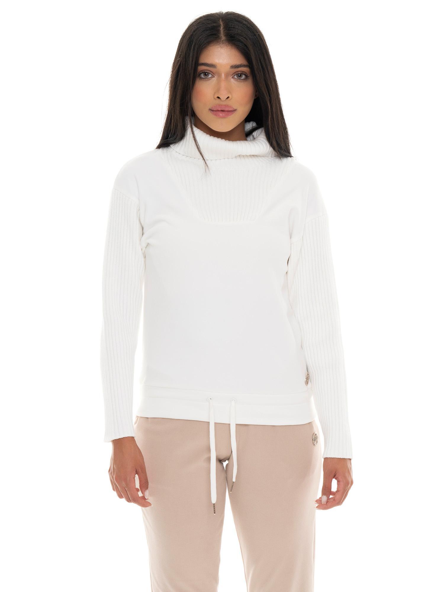 Leone 1947 Warm Touch damskie zimowe bluzy z golfem i wstawkami dzianinowymi
